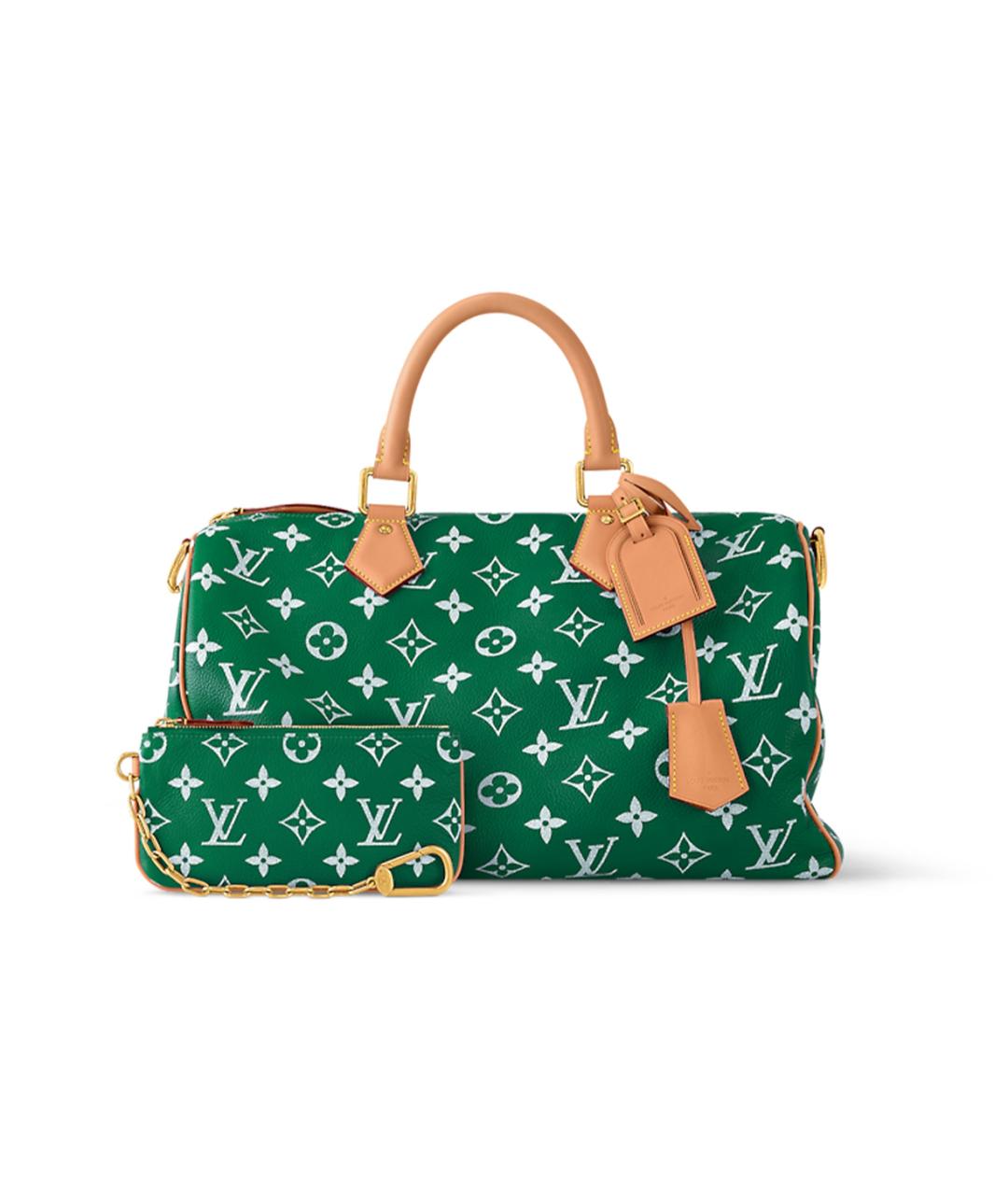 LOUIS VUITTON Зеленая кожаная сумка на плечо, фото 5