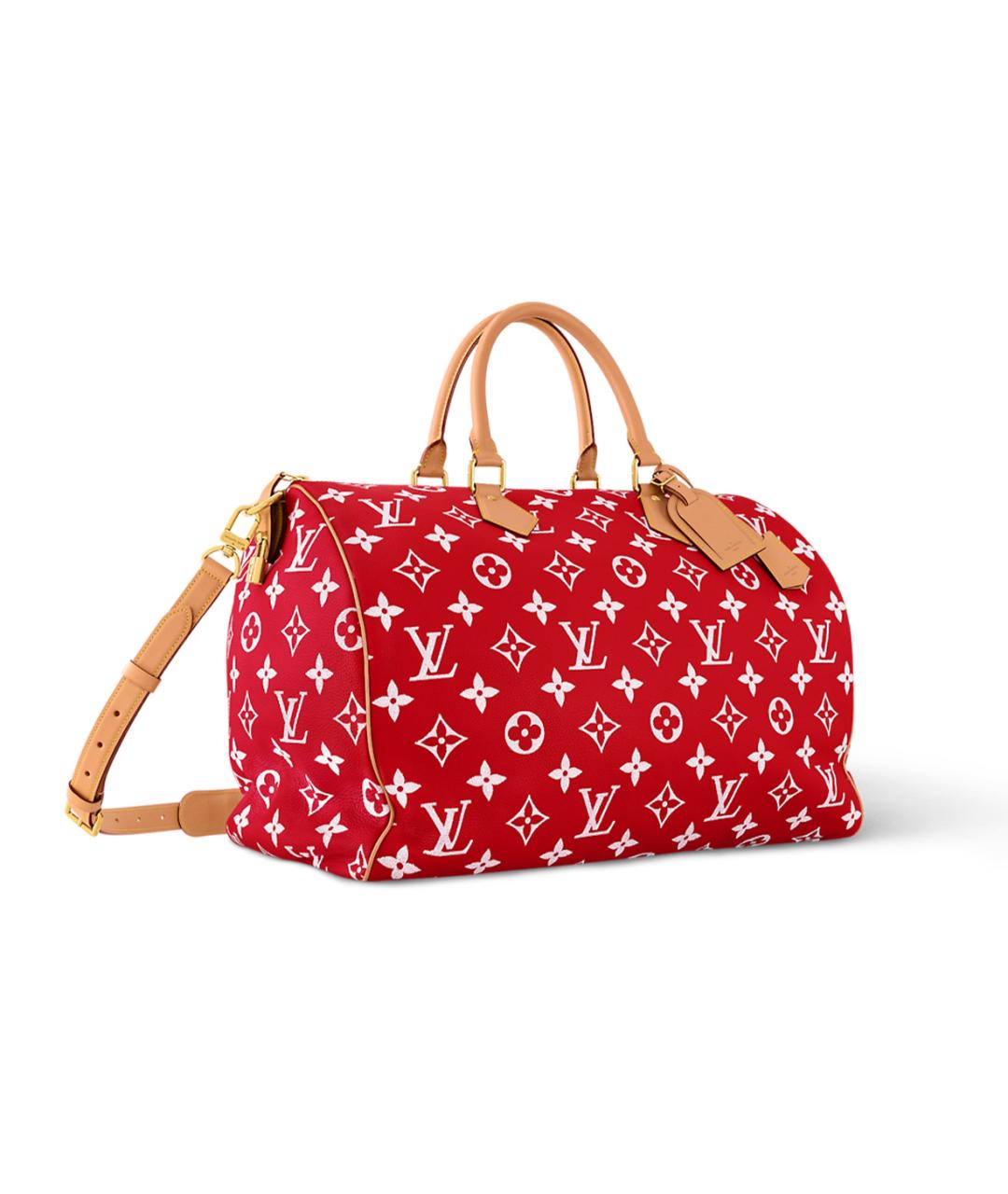 LOUIS VUITTON Красная кожаная сумка на плечо, фото 2