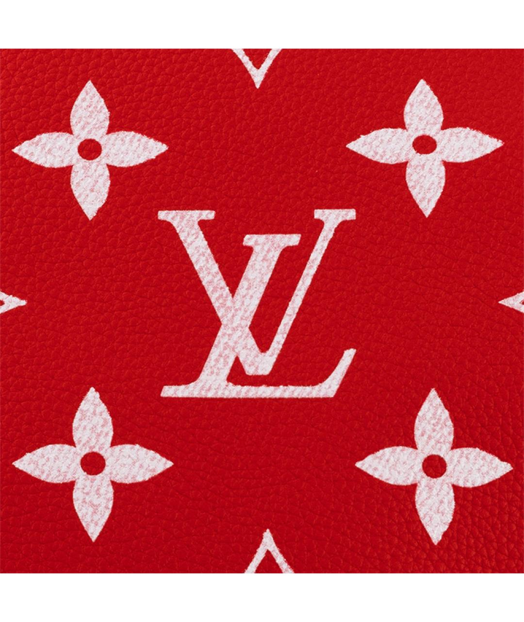 LOUIS VUITTON Красная кожаная сумка на плечо, фото 7