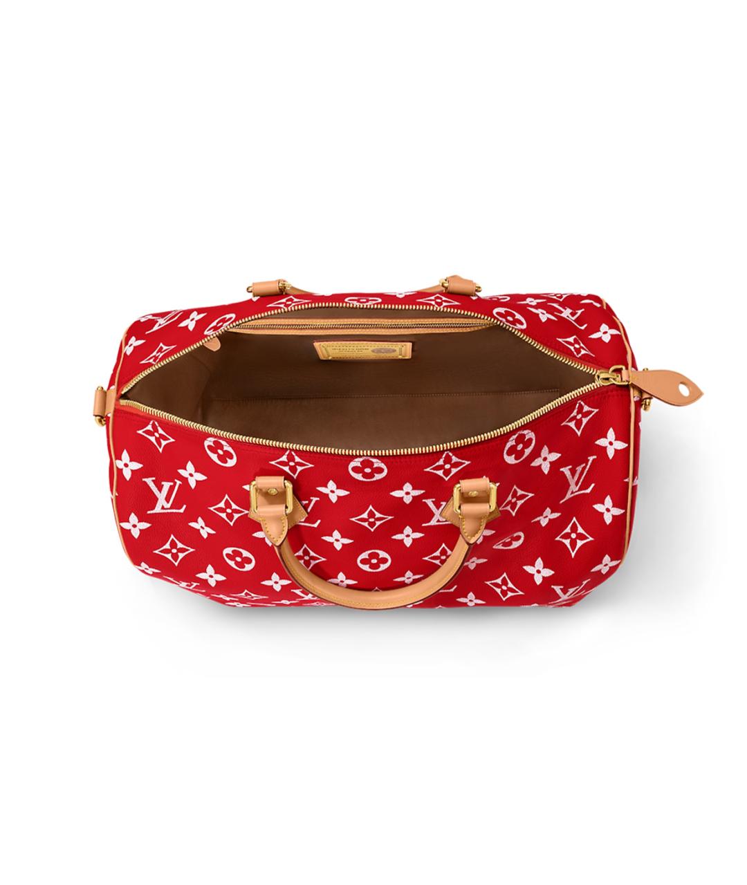 LOUIS VUITTON Красная кожаная сумка на плечо, фото 4