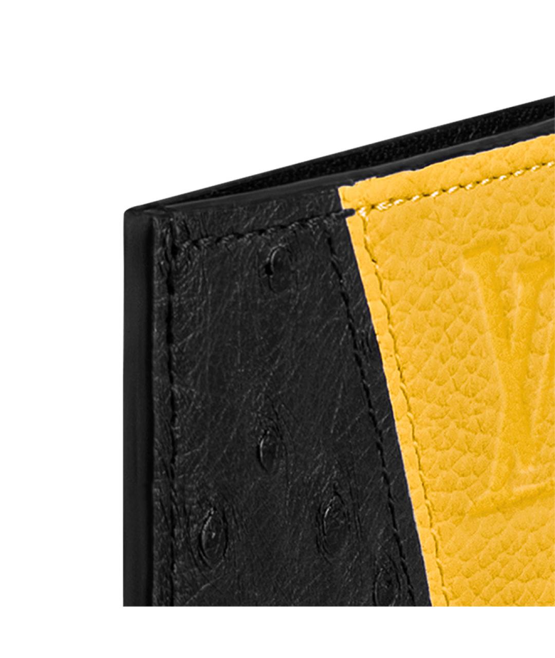 LOUIS VUITTON Черный кожаный кардхолдер, фото 5