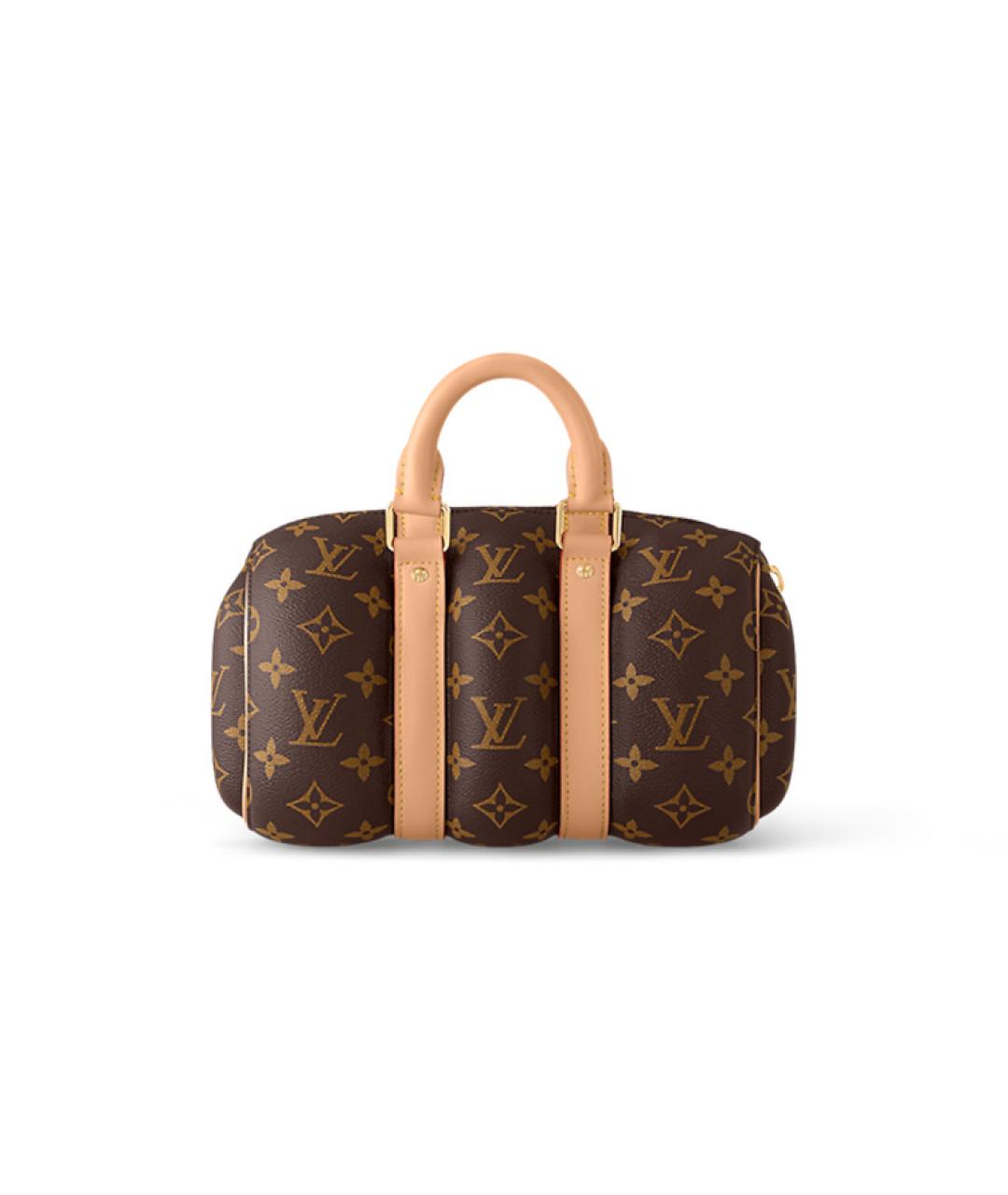 LOUIS VUITTON Коричневая кожаная сумка на плечо, фото 3