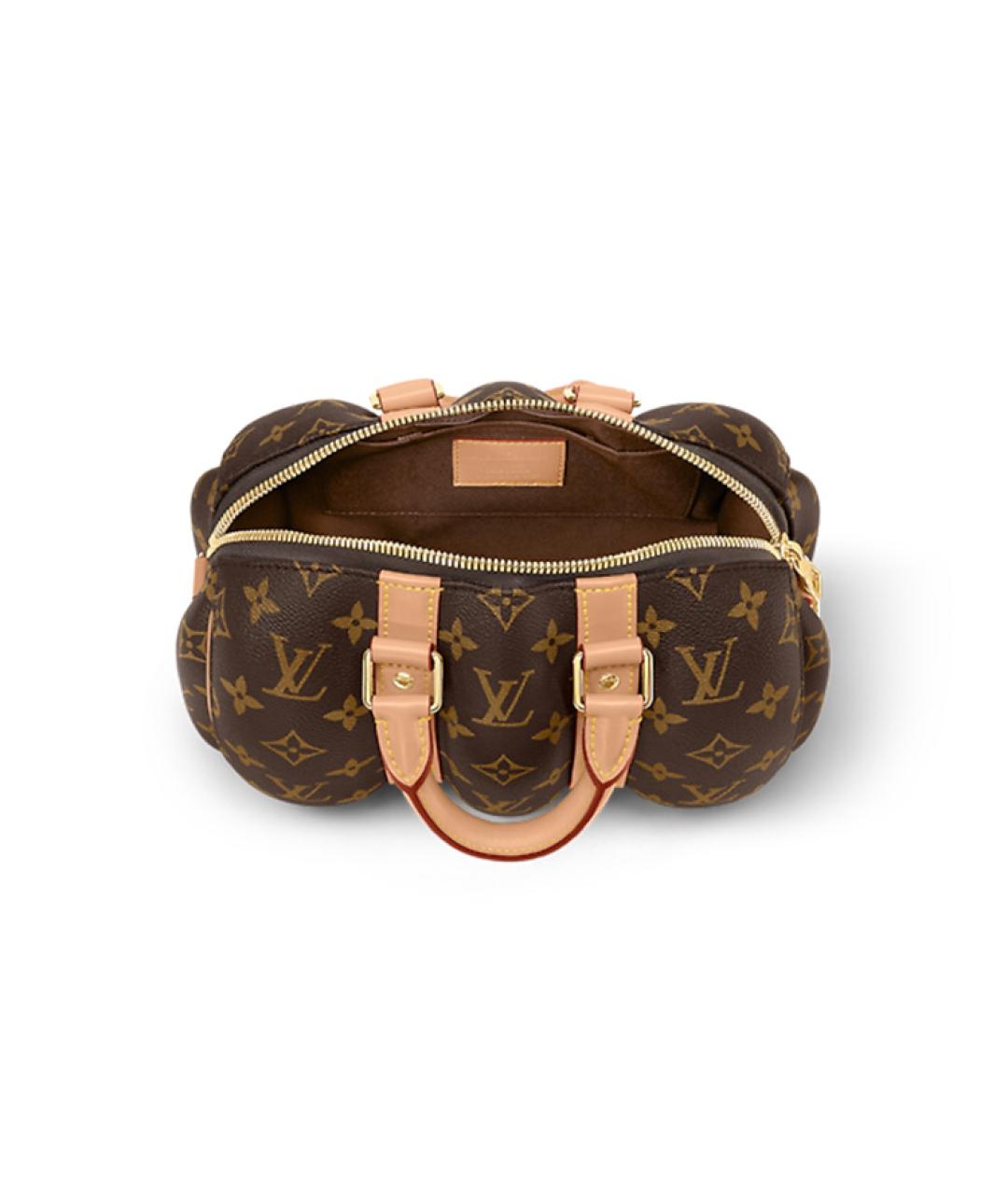 LOUIS VUITTON Коричневая кожаная сумка на плечо, фото 4