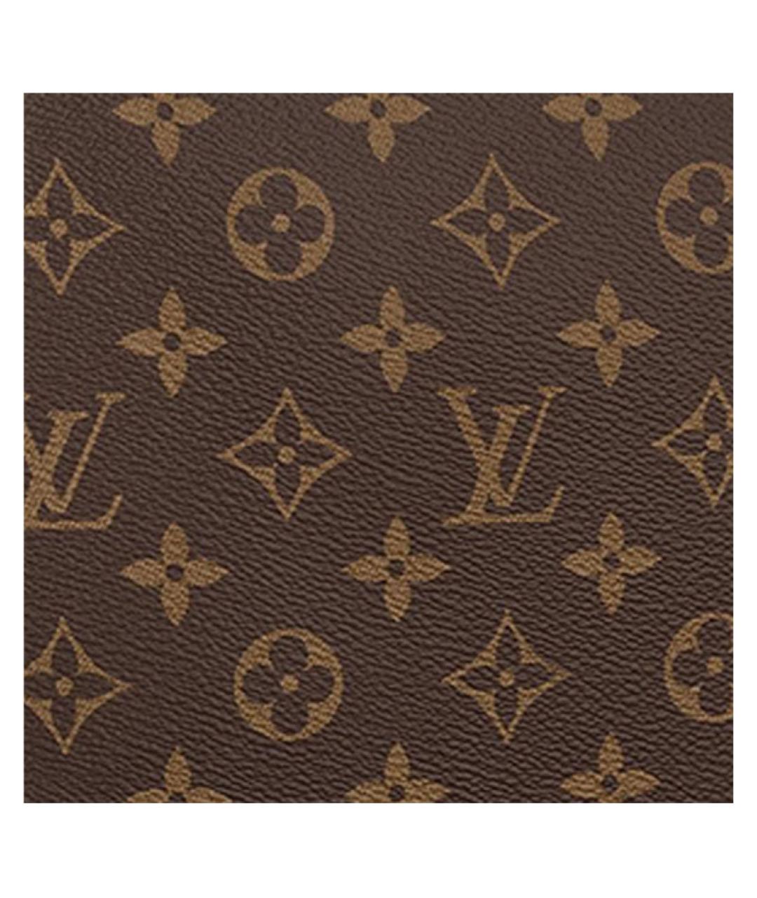 LOUIS VUITTON Коричневая кожаная косметичка, фото 6