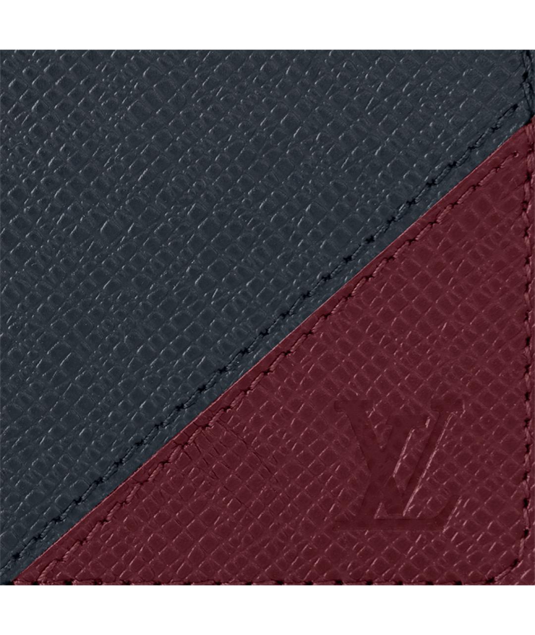 LOUIS VUITTON Темно-синий кожаный кошелек, фото 6