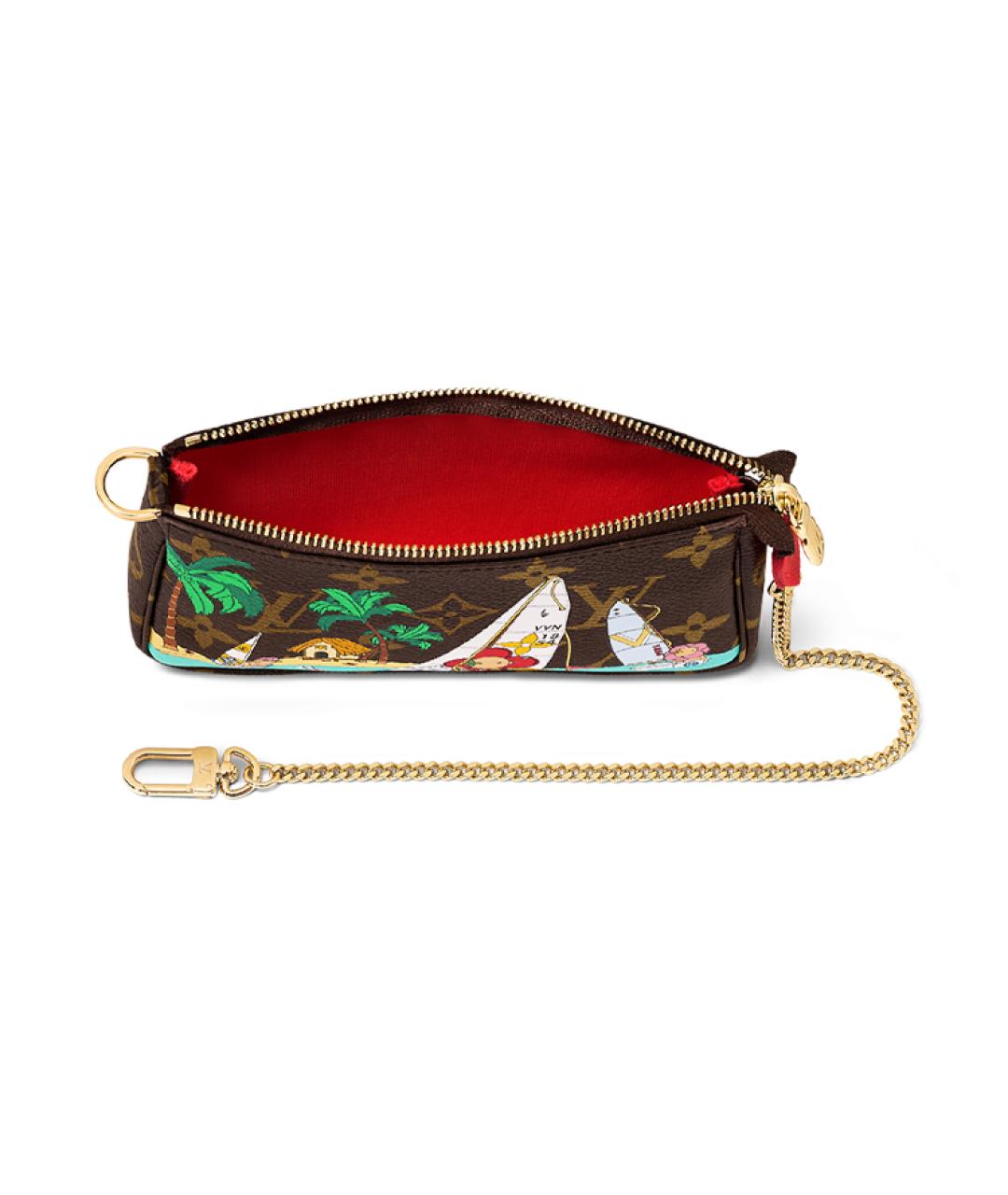 LOUIS VUITTON Коричневый кожаный кошелек, фото 4