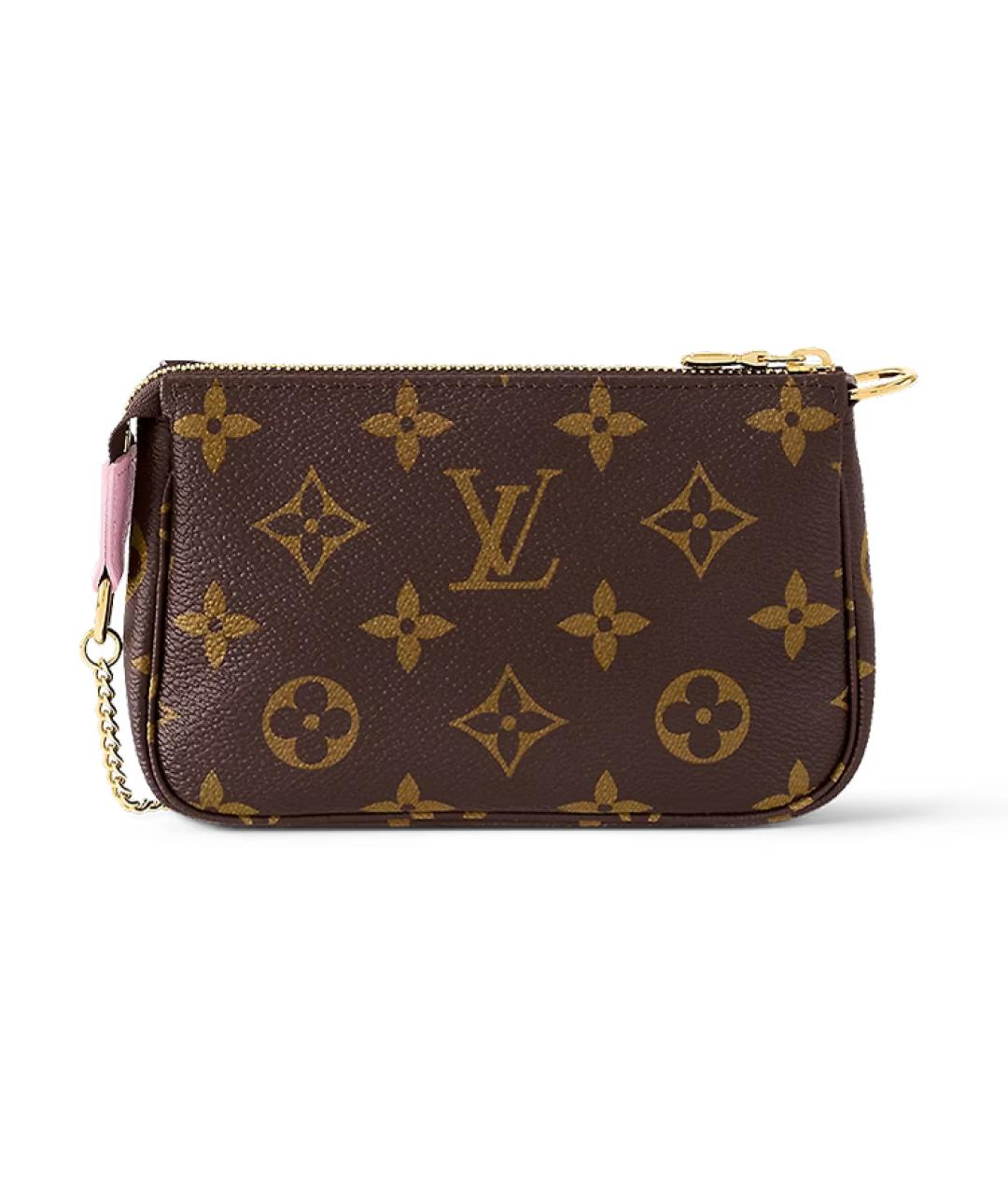 LOUIS VUITTON Коричневый кожаный кошелек, фото 3