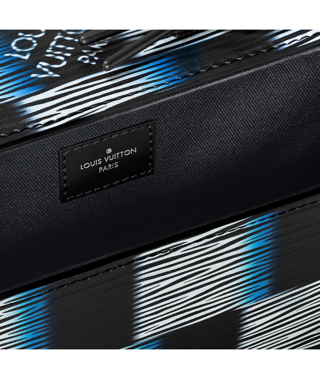 LOUIS VUITTON Черный кожаный кошелек, фото 5