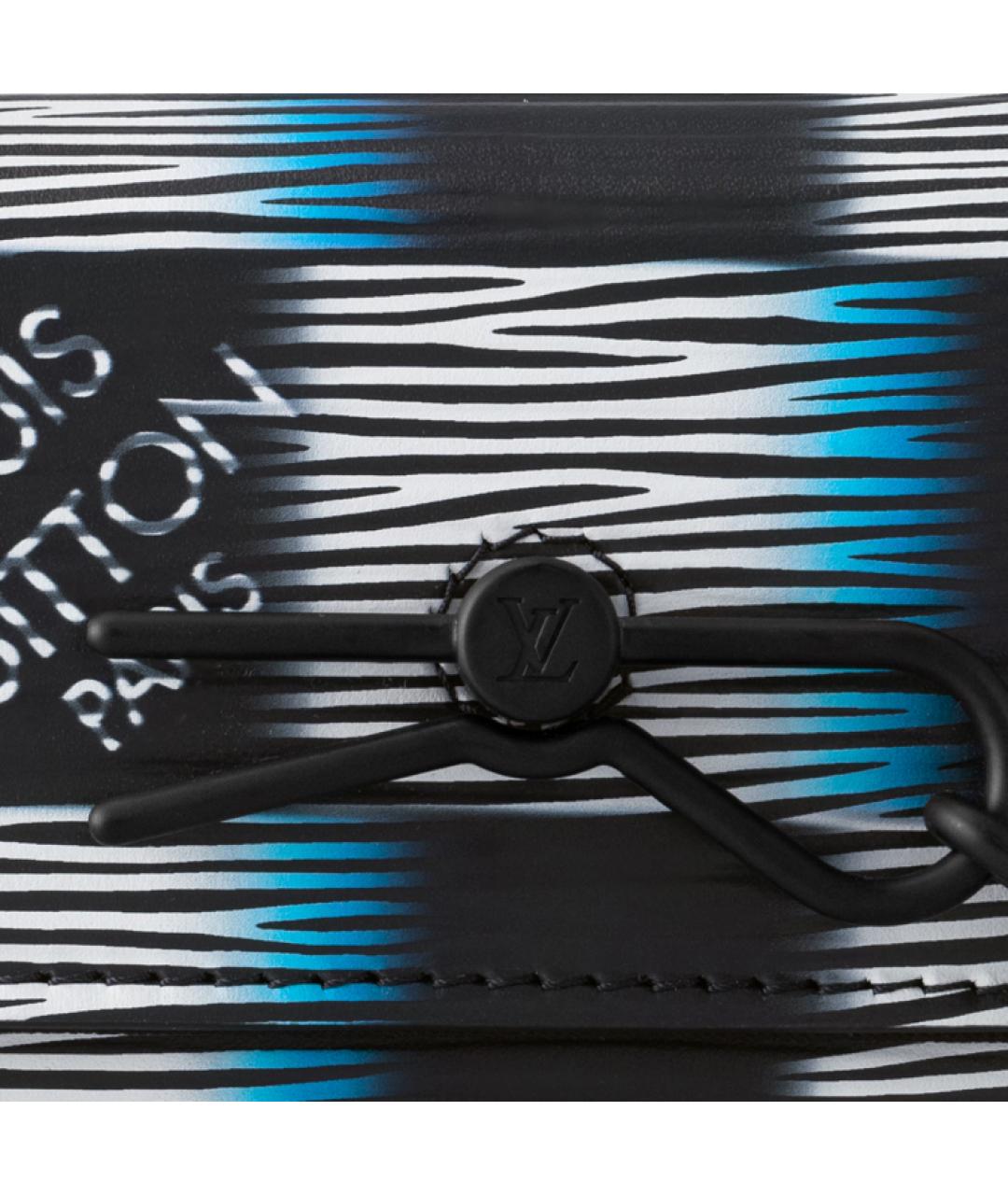 LOUIS VUITTON Черный кожаный кошелек, фото 6