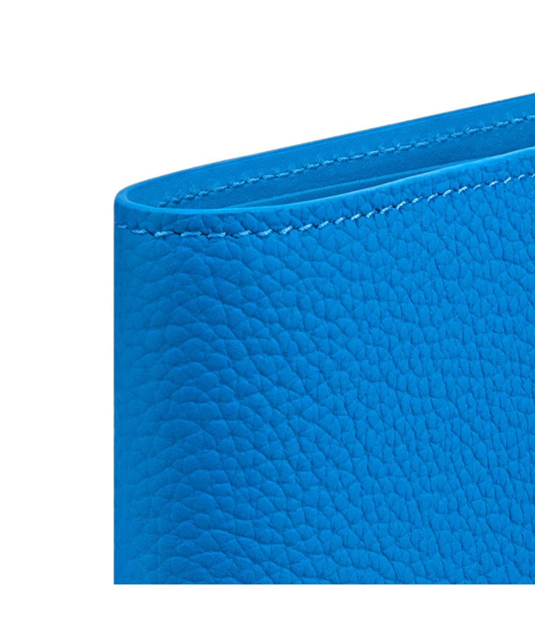 LOUIS VUITTON Синий кожаный кошелек, фото 5