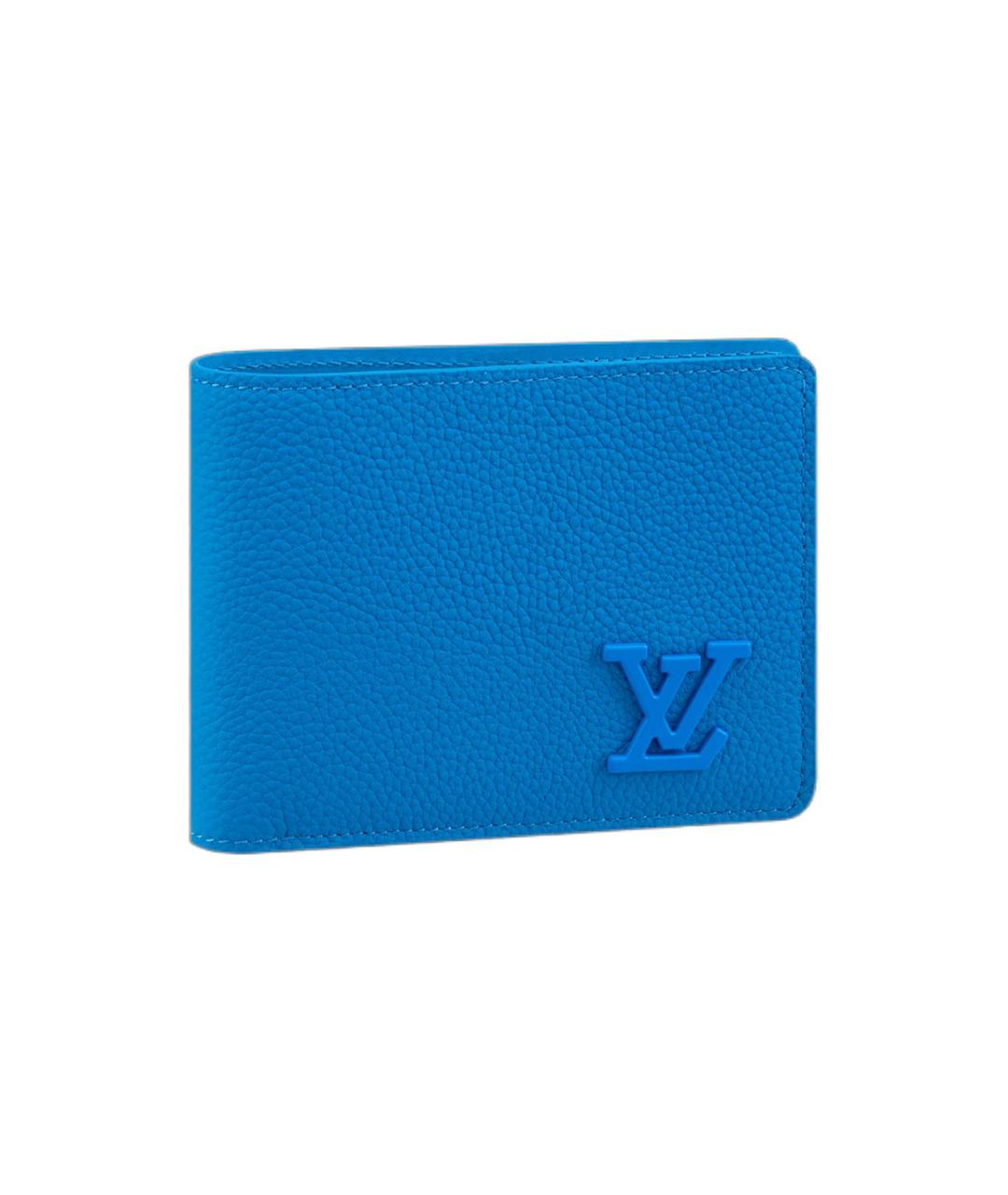 LOUIS VUITTON Синий кожаный кошелек, фото 1