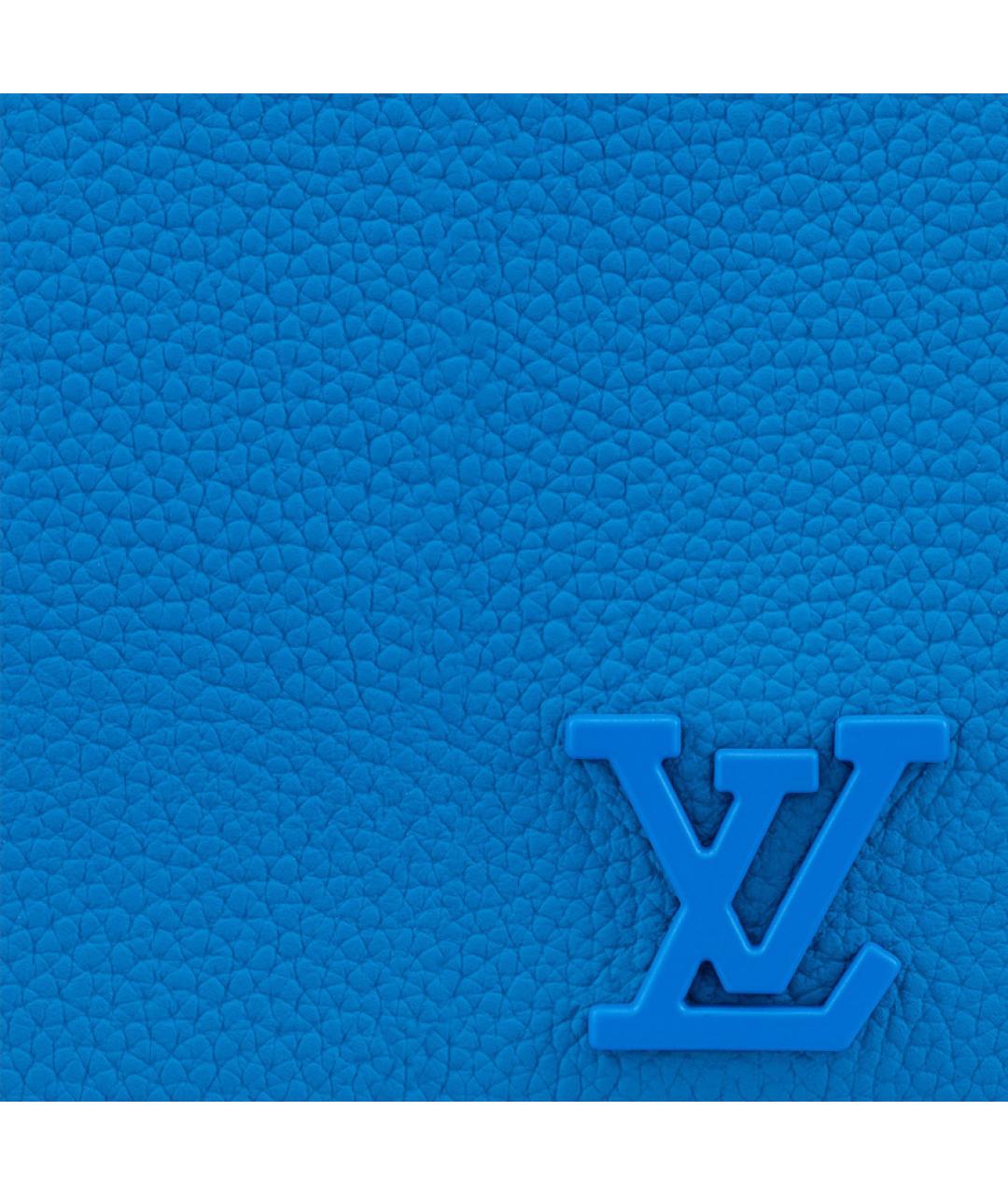 LOUIS VUITTON Синий кожаный кошелек, фото 6