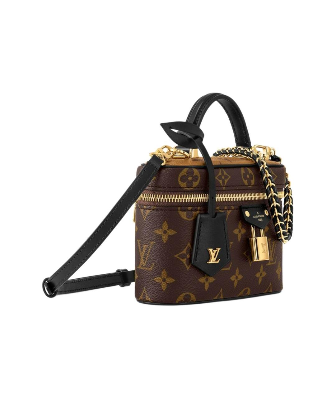 LOUIS VUITTON Коричневая кожаная косметичка, фото 2