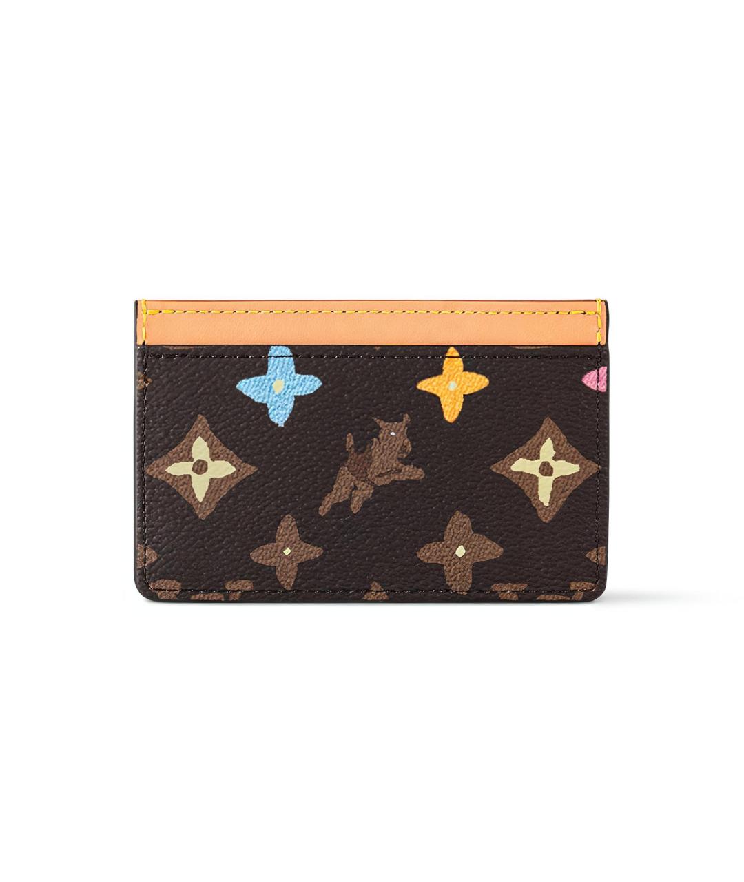 LOUIS VUITTON Коричневый кардхолдер, фото 3