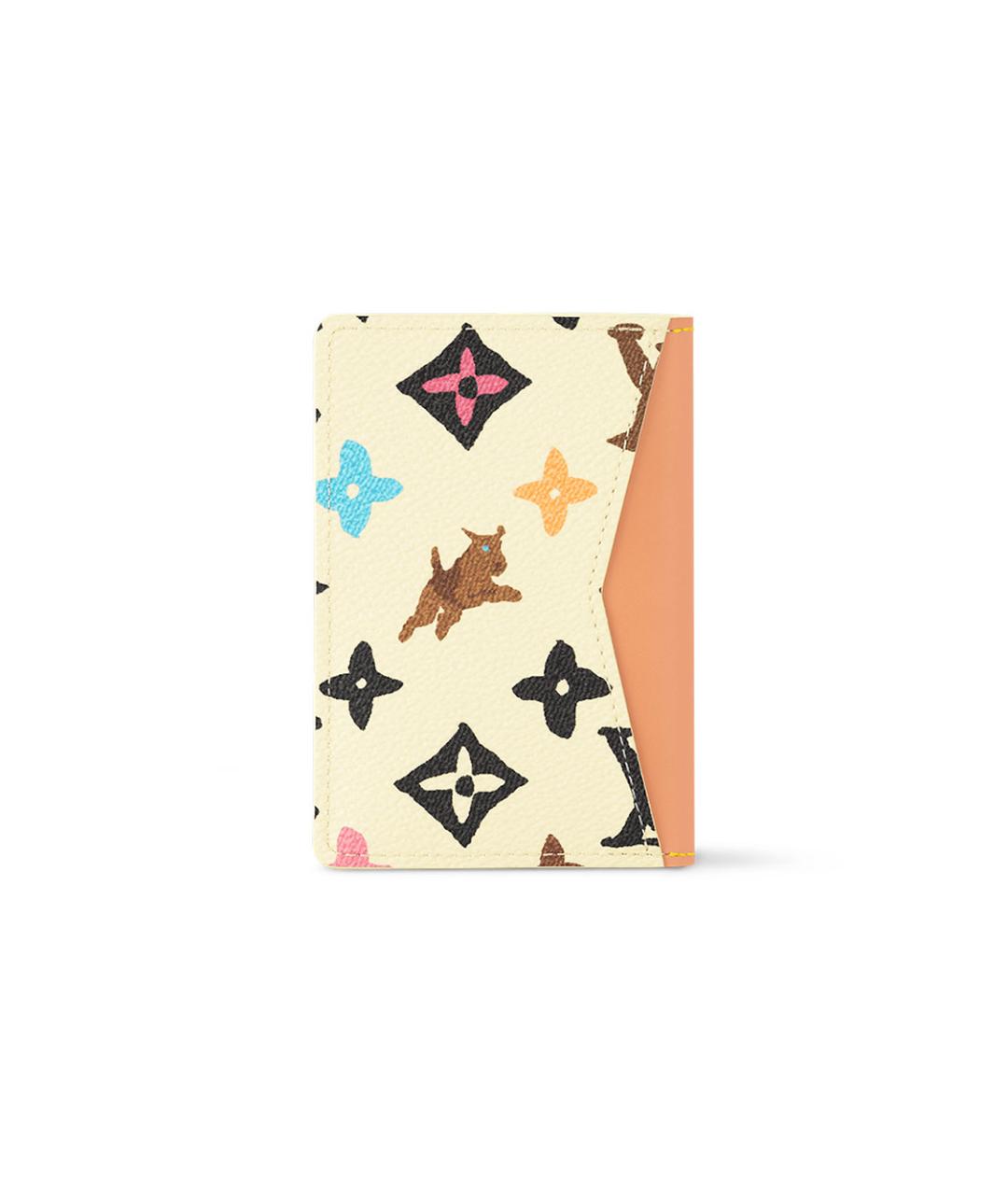 LOUIS VUITTON Белый кожаный кошелек, фото 3