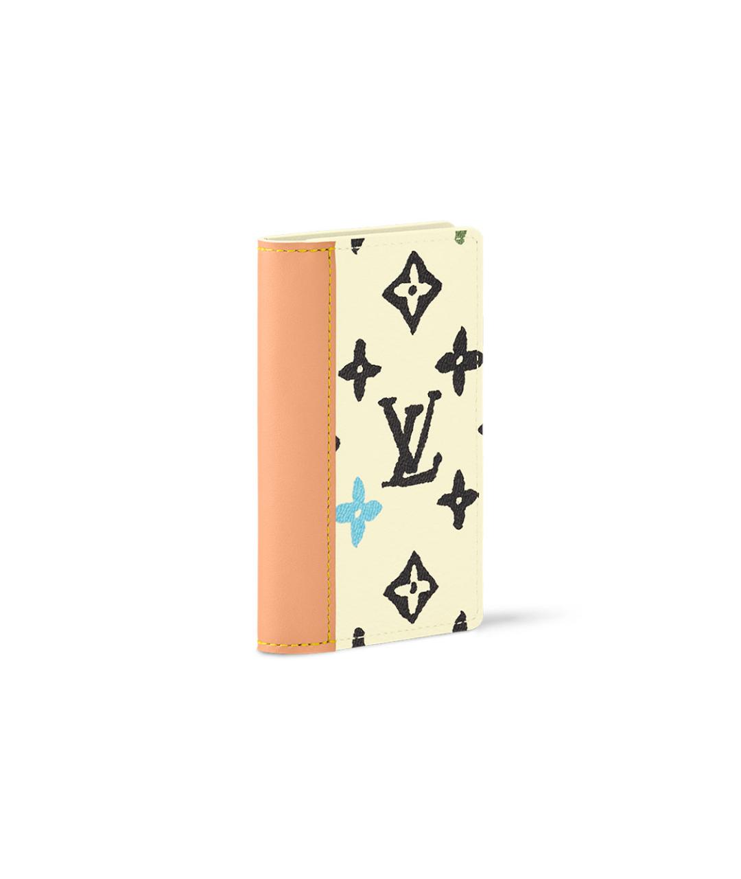 LOUIS VUITTON Белый кожаный кошелек, фото 2