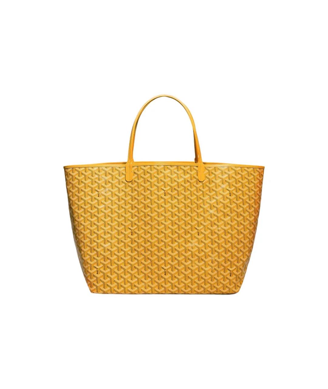 GOYARD Желтая кожаная сумка через плечо, фото 2