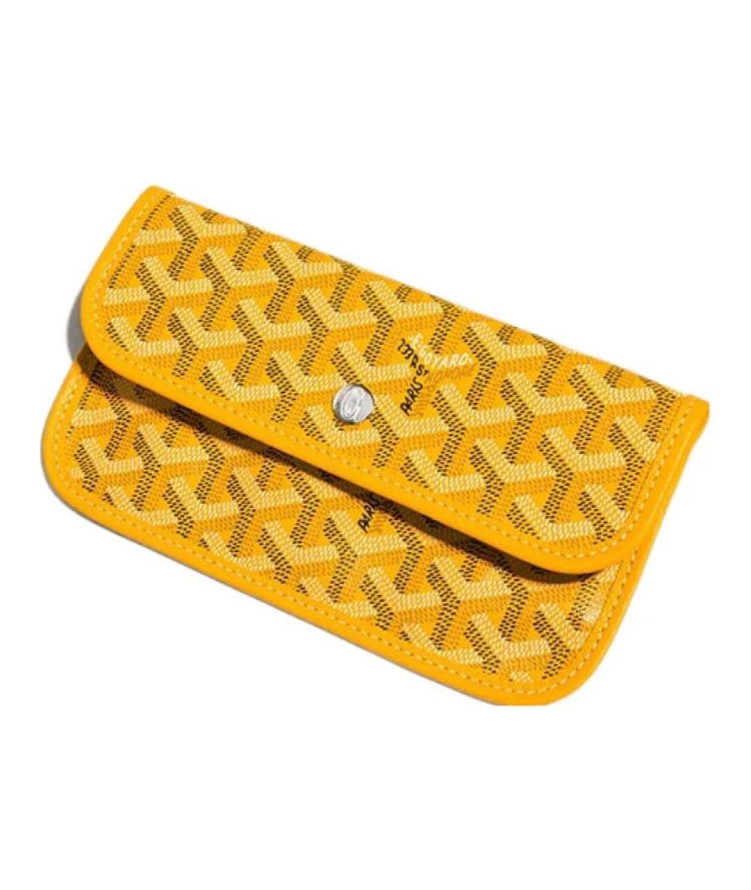GOYARD Желтая кожаная сумка через плечо, фото 6
