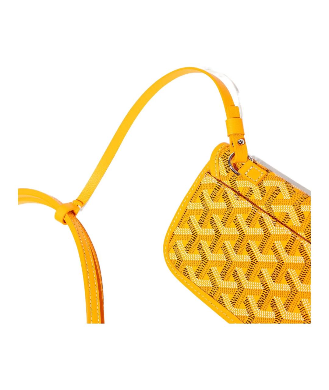GOYARD Желтая кожаная сумка через плечо, фото 5