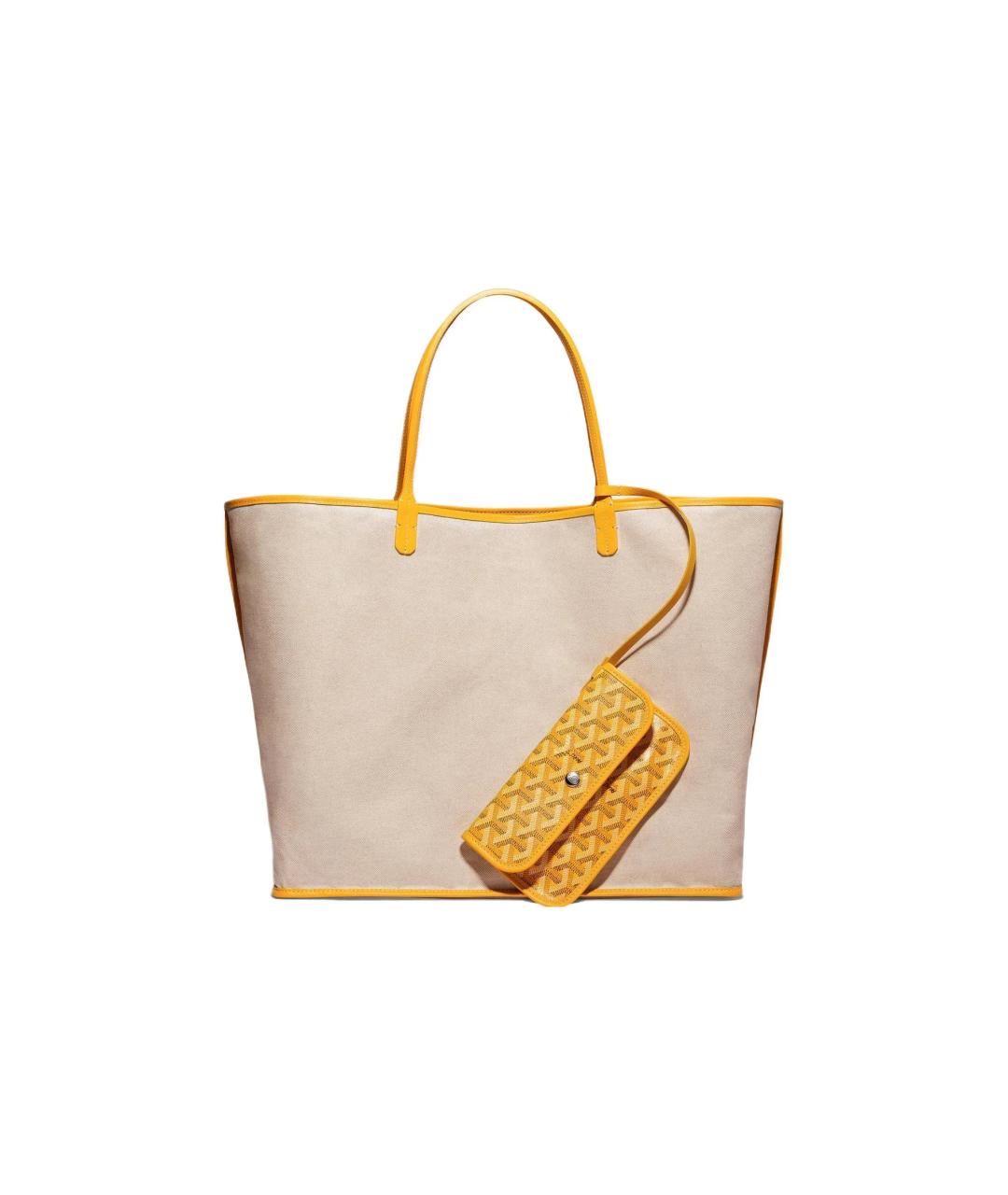 GOYARD Желтая кожаная сумка через плечо, фото 3