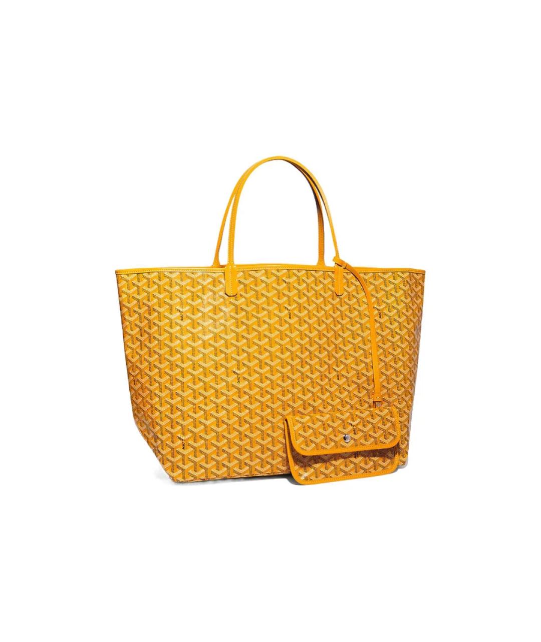 GOYARD Желтая кожаная сумка через плечо, фото 1