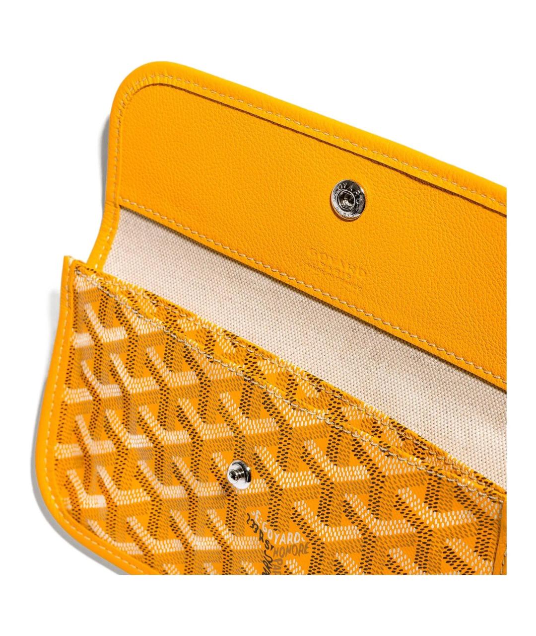 GOYARD Желтая кожаная сумка через плечо, фото 7