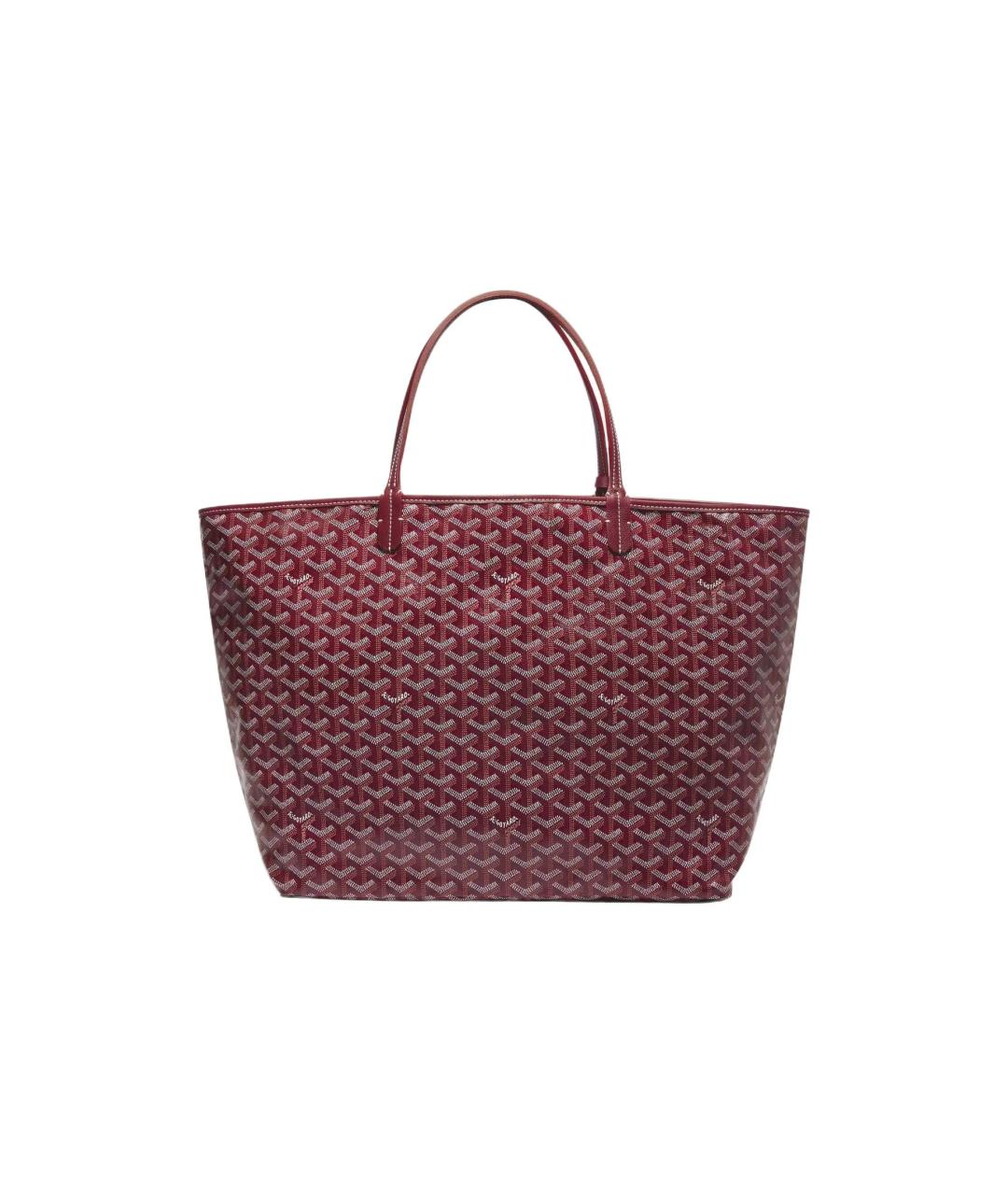 GOYARD Бордовая кожаная сумка через плечо, фото 2