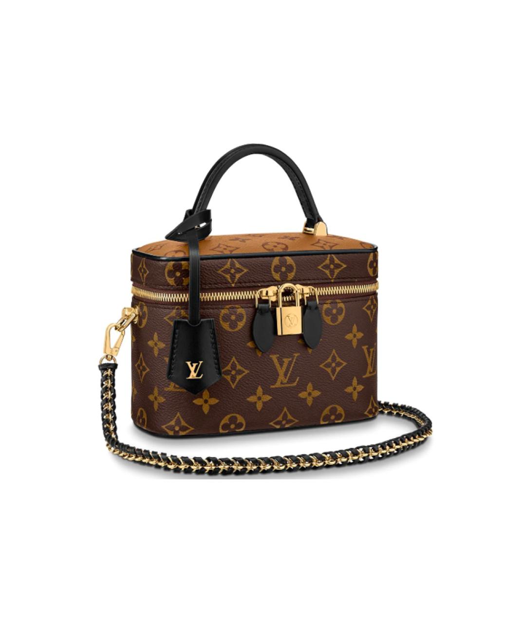 LOUIS VUITTON Коричневая кожаная косметичка, фото 1