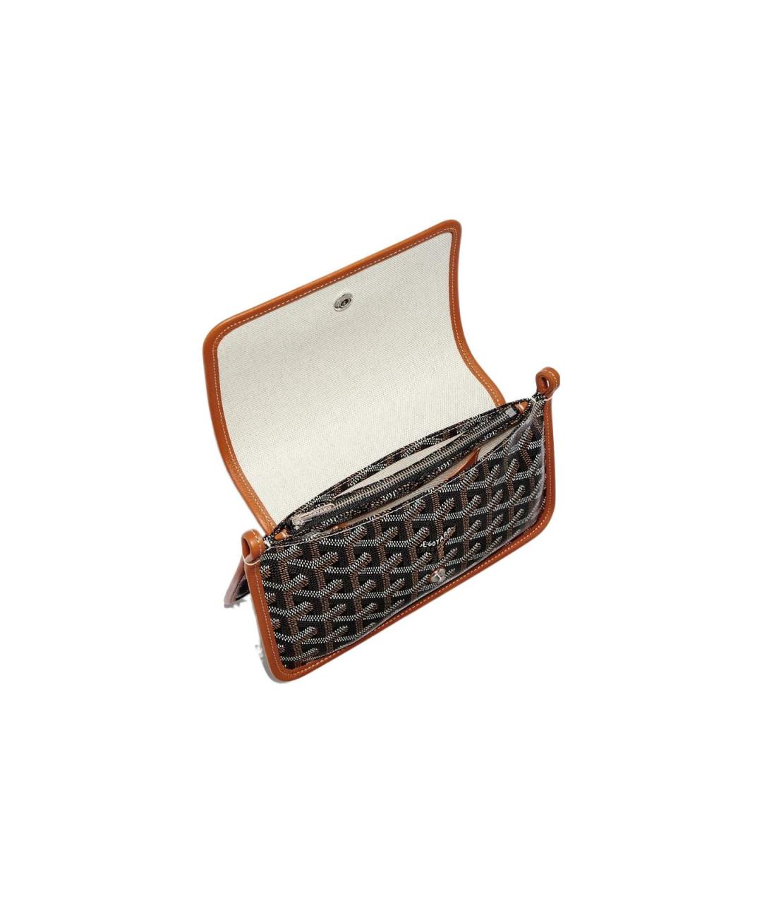 GOYARD Коричневая кожаная сумка через плечо, фото 4