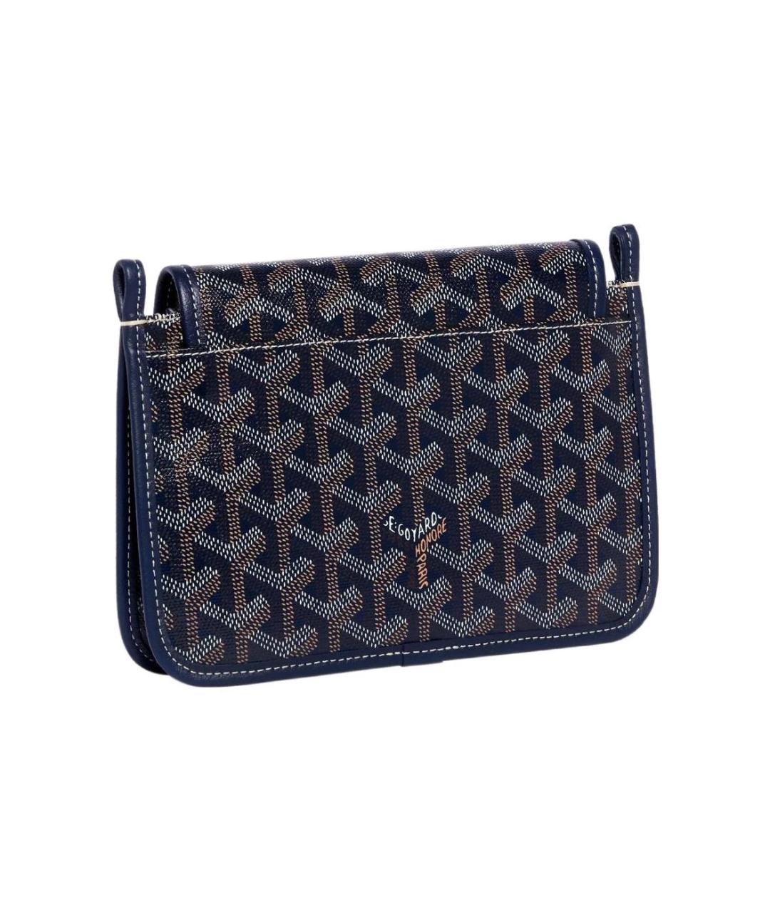 GOYARD Темно-синяя кожаная сумка через плечо, фото 3