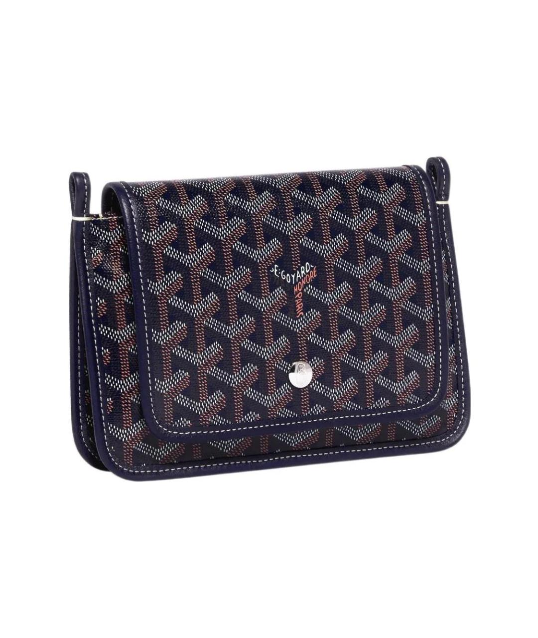 GOYARD Темно-синяя кожаная сумка через плечо, фото 2