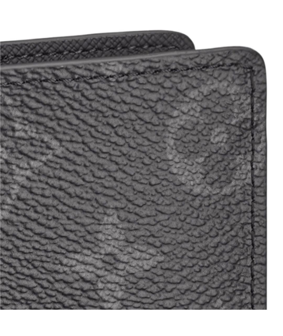 LOUIS VUITTON Серый кожаный кошелек, фото 6