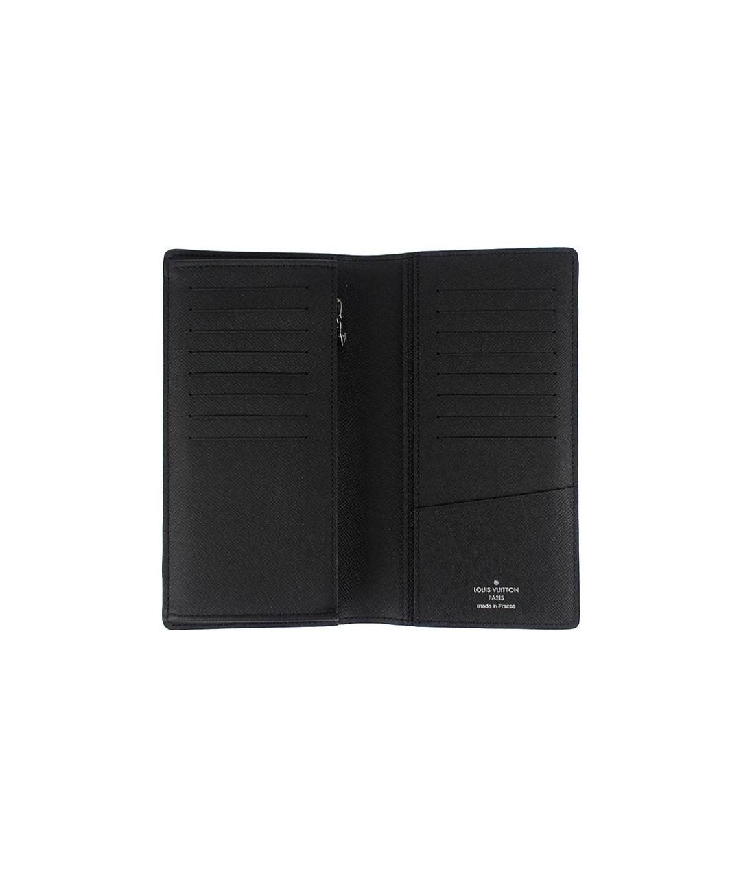 LOUIS VUITTON Серый кожаный кошелек, фото 4