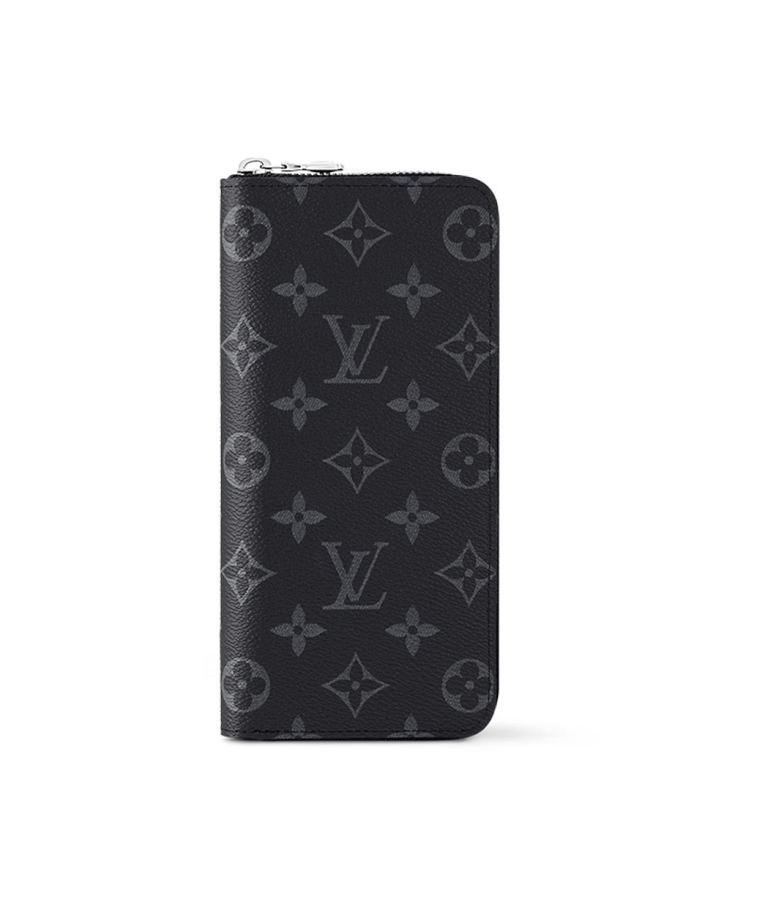 LOUIS VUITTON Черный кожаный кошелек, фото 1