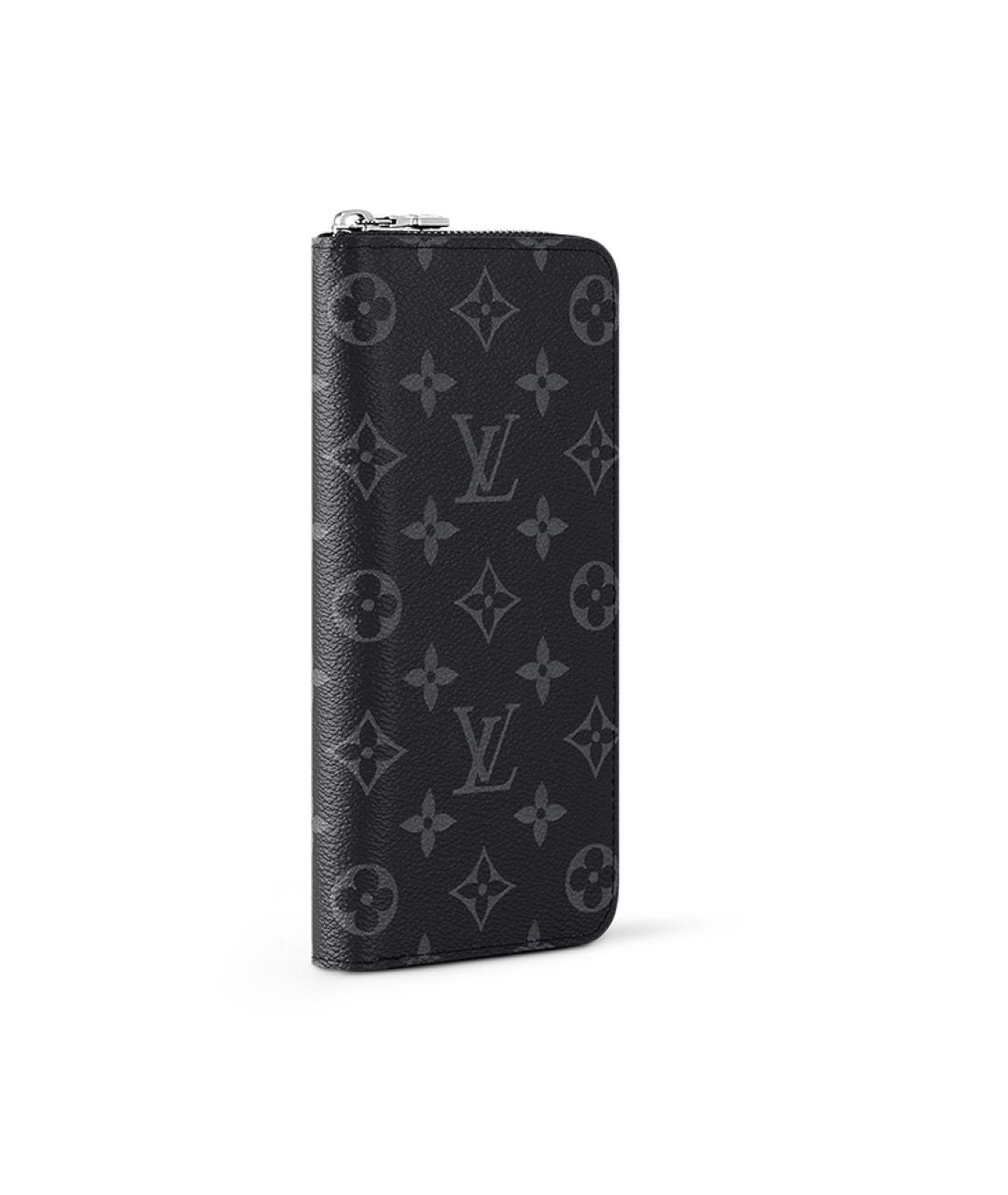 LOUIS VUITTON Черный кожаный кошелек, фото 2