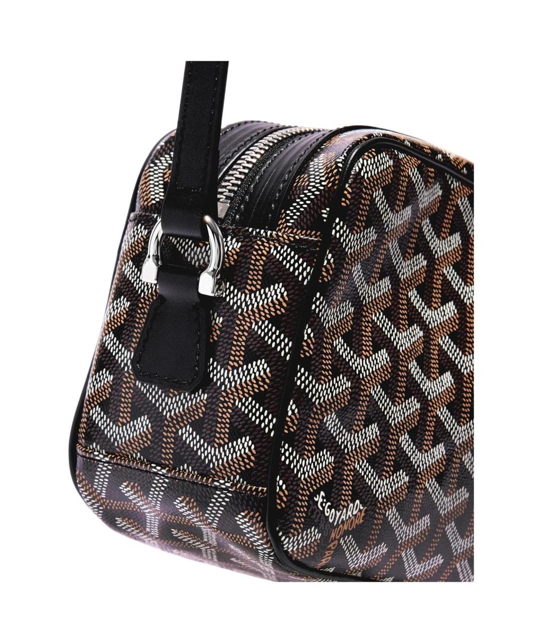 GOYARD Черная кожаная сумка через плечо, фото 4
