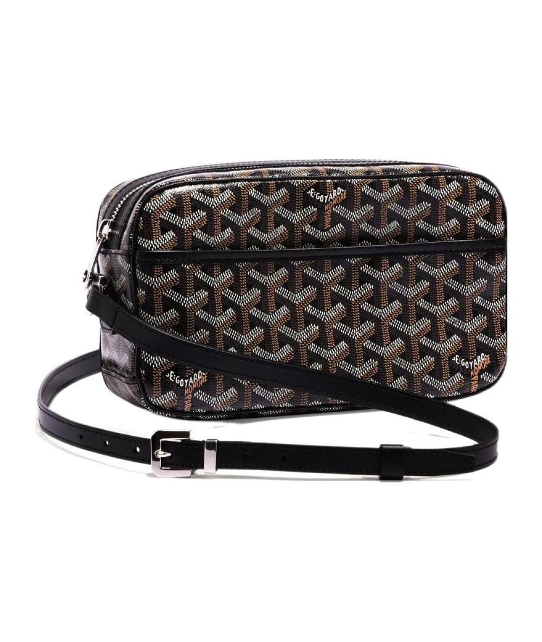 GOYARD Черная кожаная сумка через плечо, фото 1