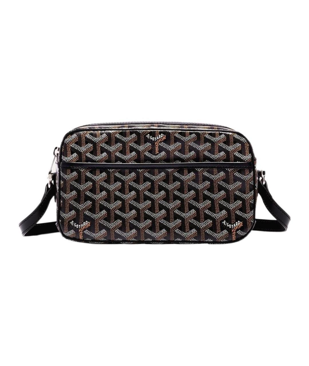 GOYARD Черная кожаная сумка через плечо, фото 2