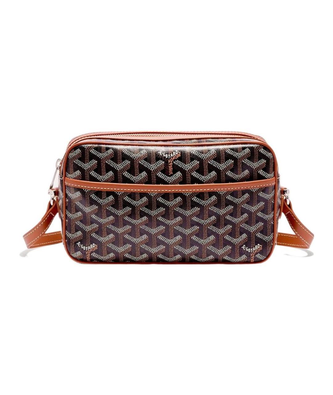 GOYARD Коричневая кожаная сумка через плечо, фото 2