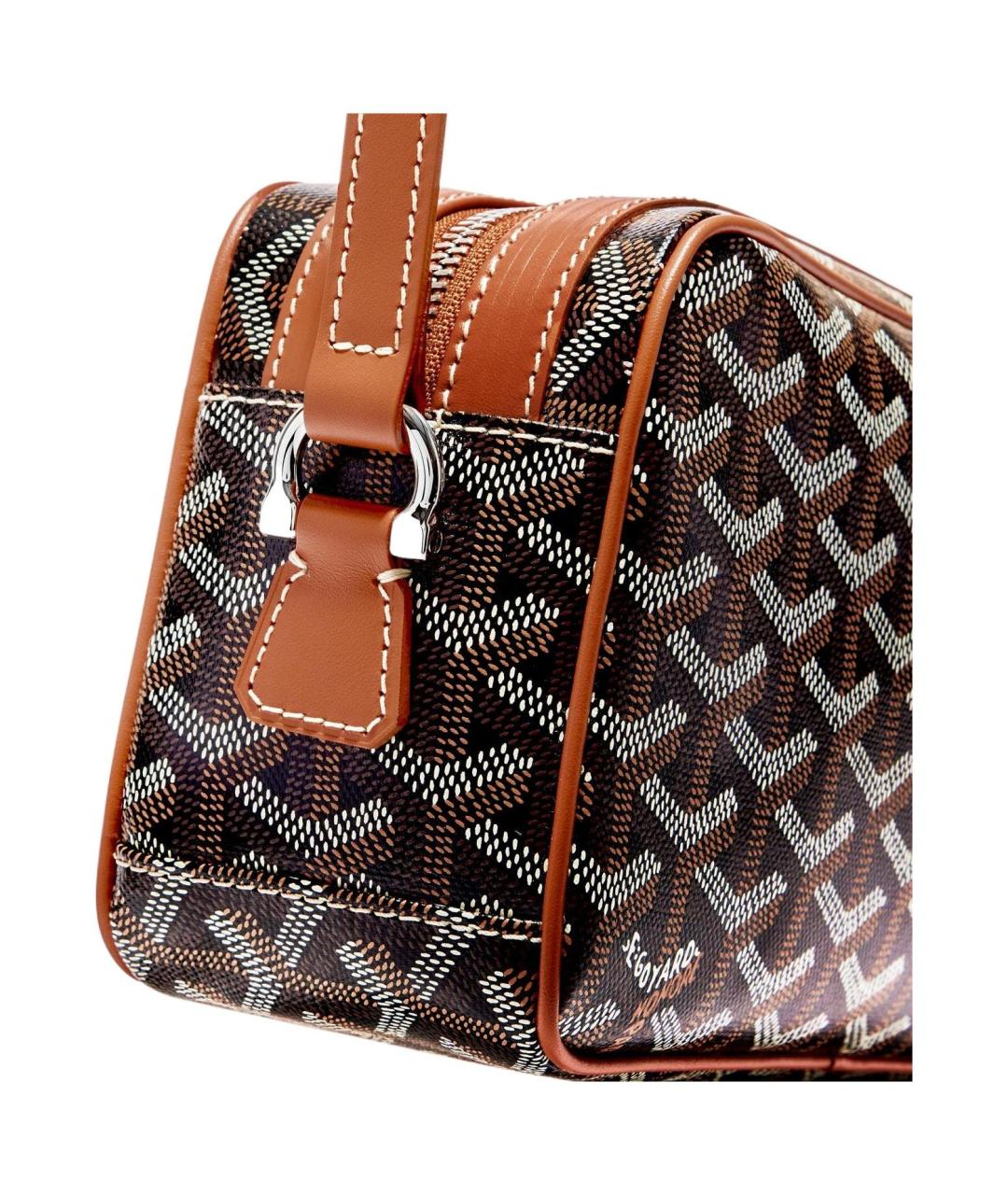 GOYARD Коричневая кожаная сумка через плечо, фото 4