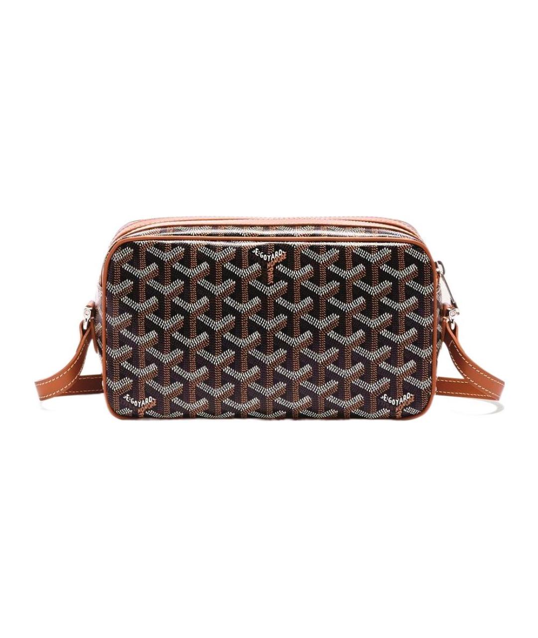 GOYARD Коричневая кожаная сумка через плечо, фото 3