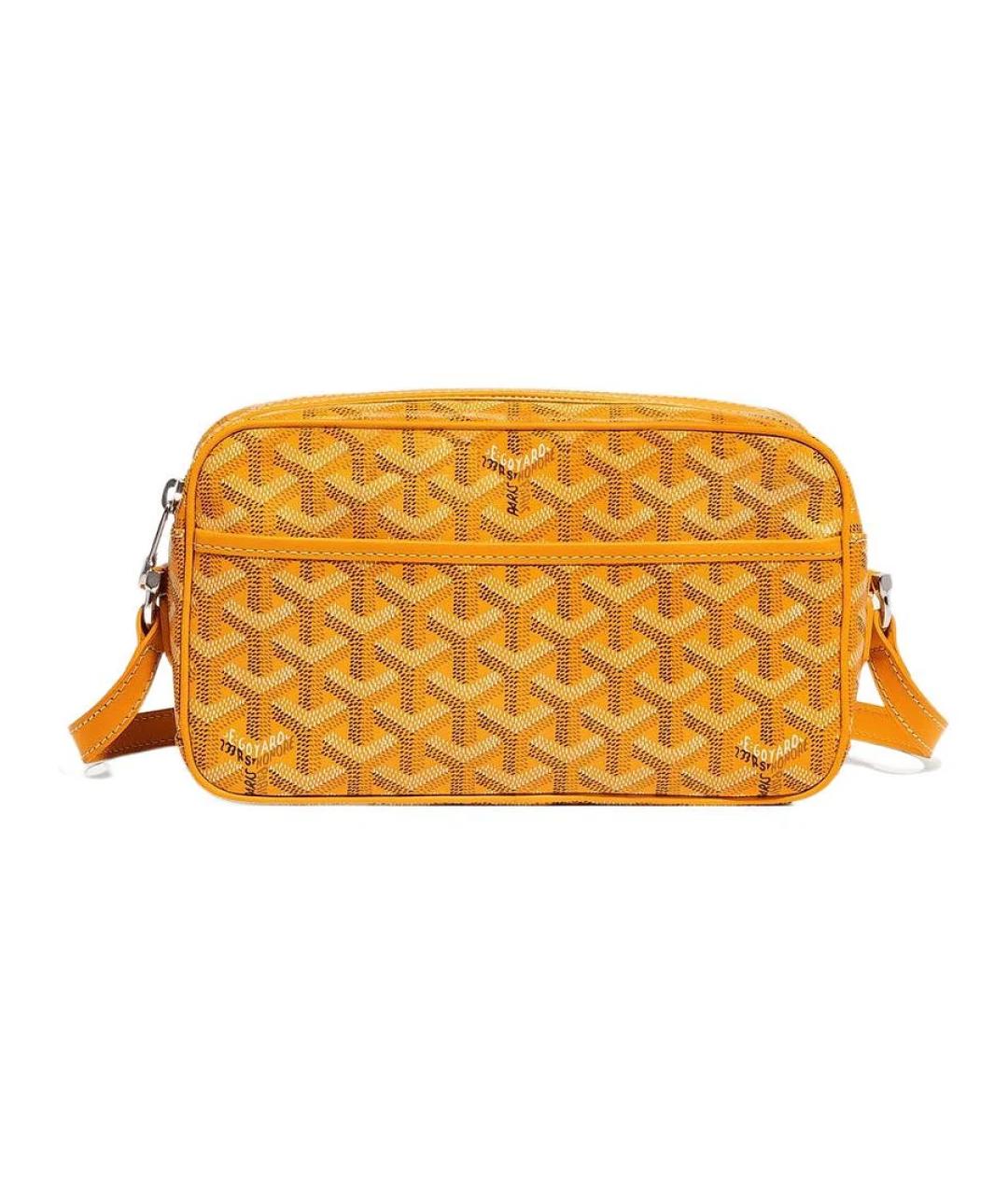 GOYARD Желтая кожаная сумка через плечо, фото 2