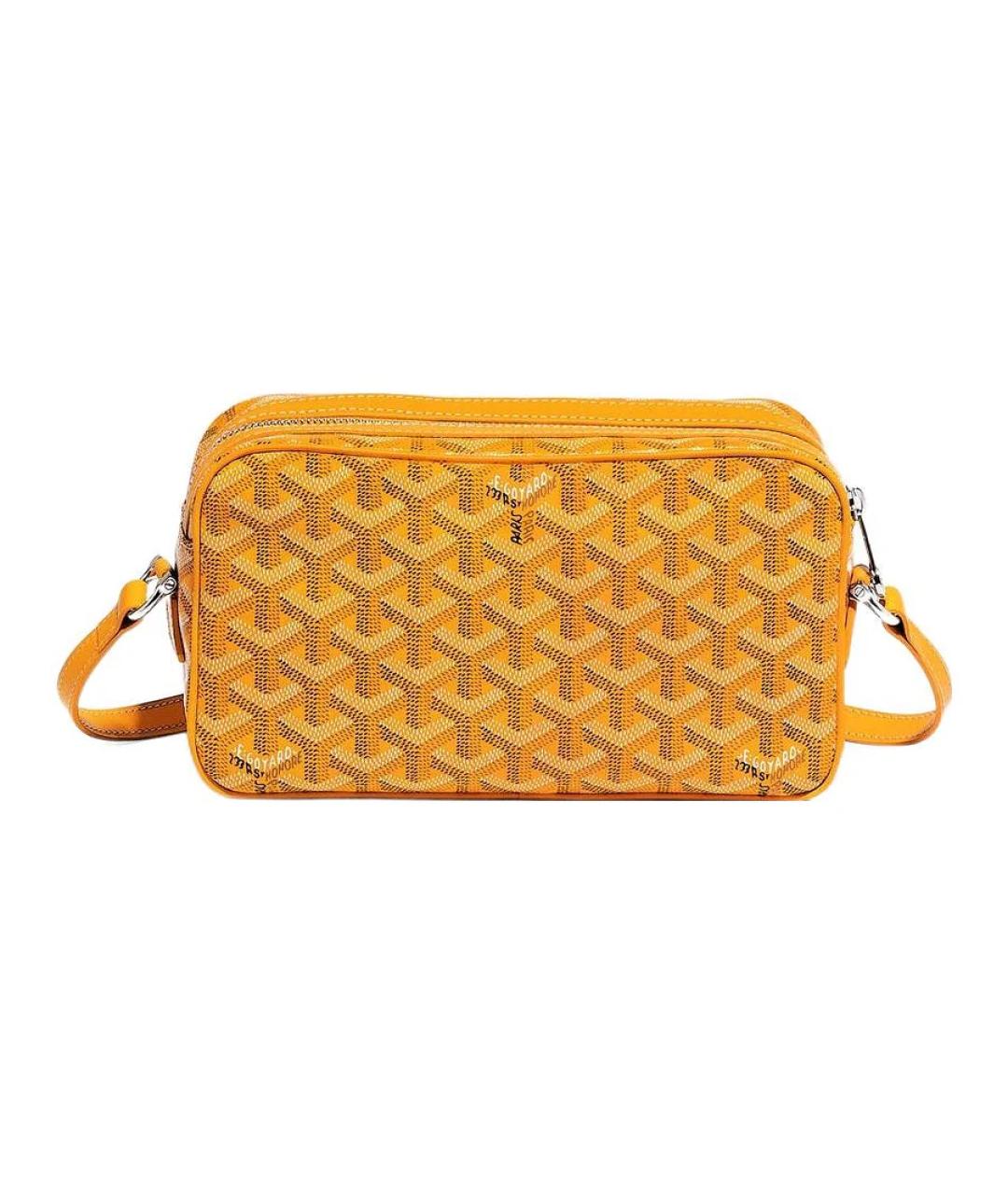 GOYARD Желтая кожаная сумка через плечо, фото 3