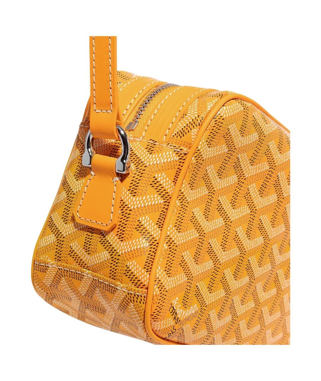 GOYARD Желтая кожаная сумка через плечо, фото 4