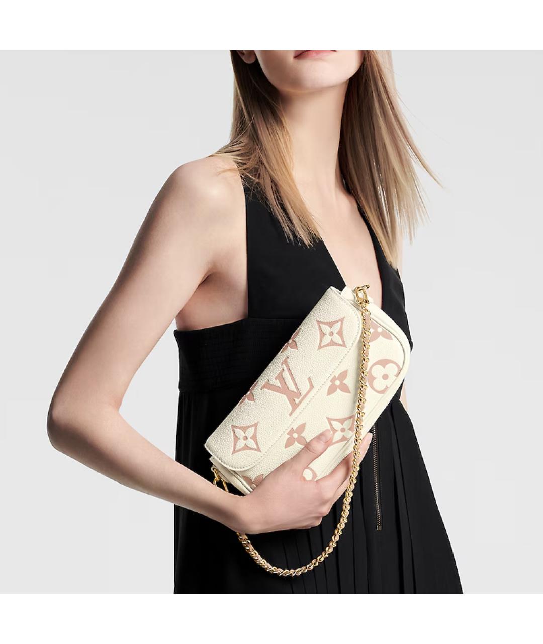 LOUIS VUITTON Белый кожаный кошелек, фото 5