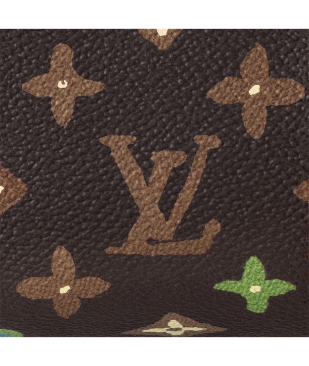 LOUIS VUITTON Коричневая кожаная сумка через плечо, фото 6