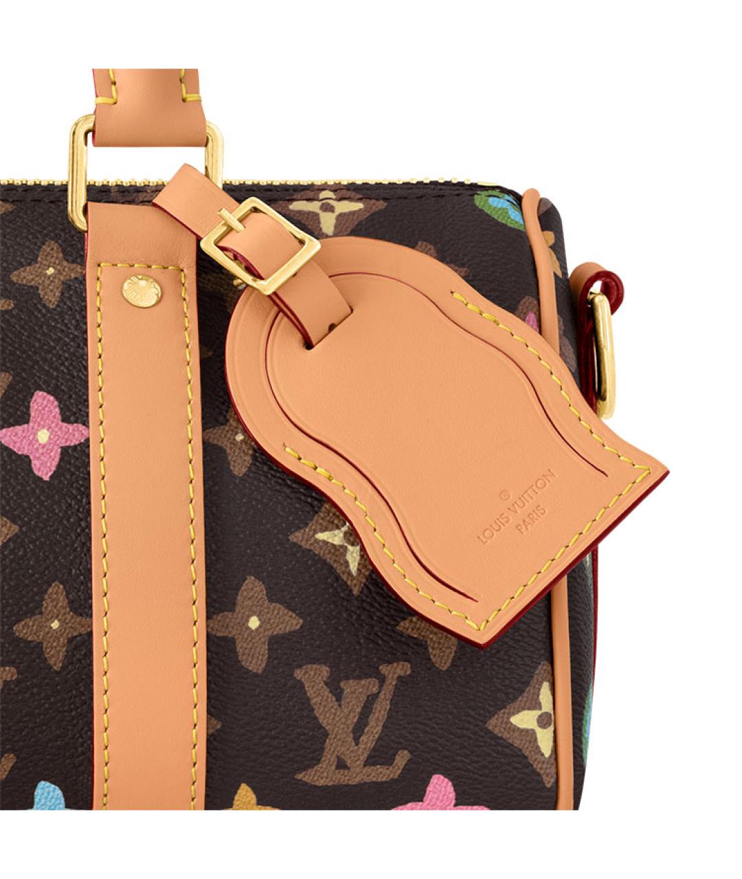 LOUIS VUITTON Коричневая кожаная сумка через плечо, фото 5