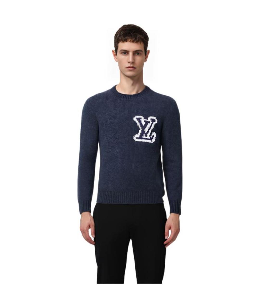 LOUIS VUITTON Темно-синий джемпер / свитер, фото 3