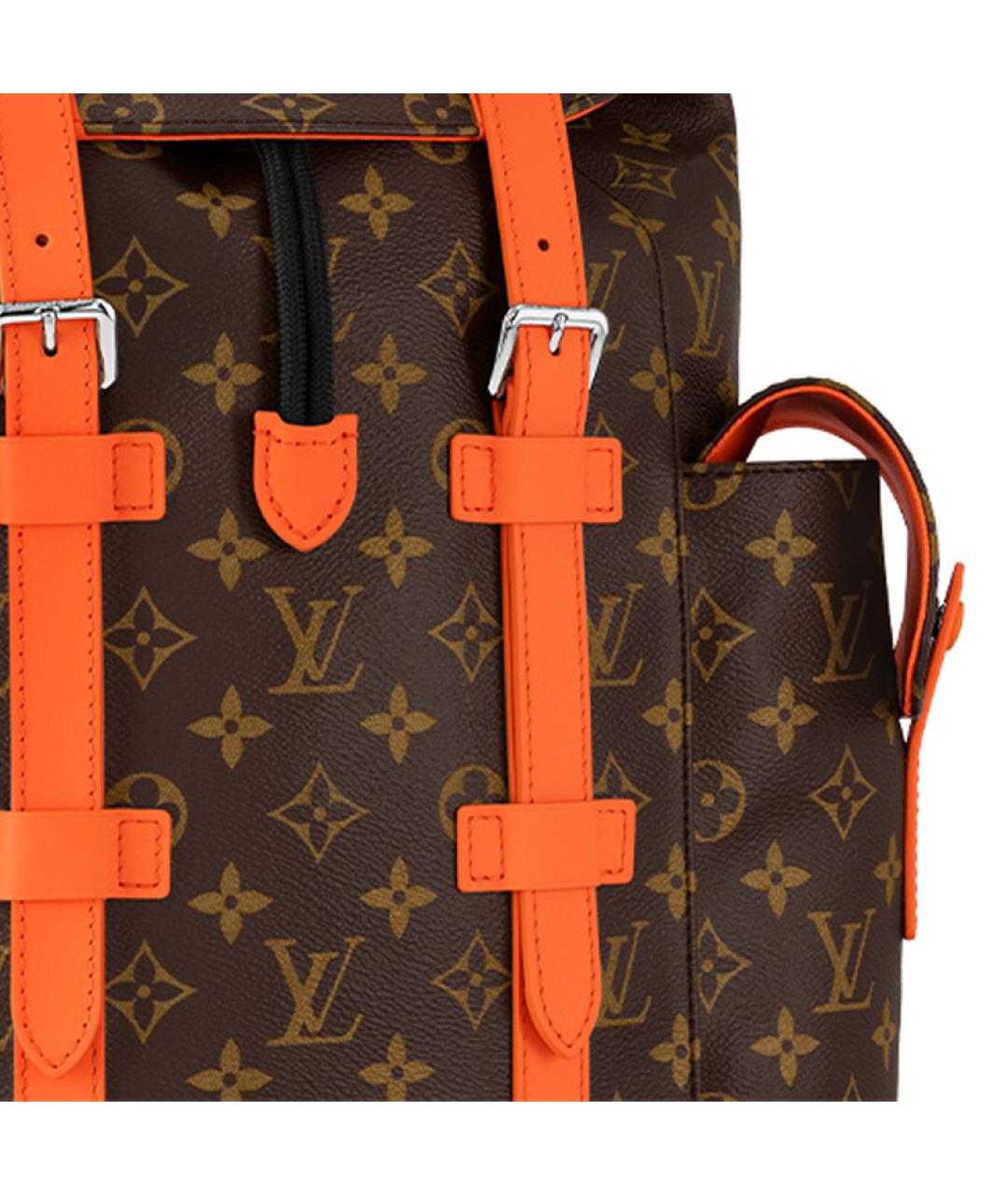 LOUIS VUITTON Коричневый кожаный рюкзак, фото 5