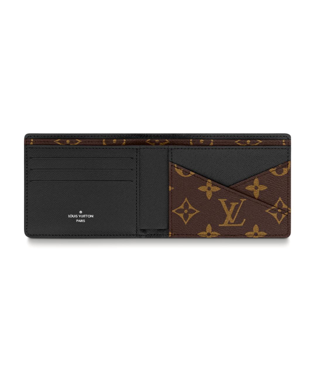 LOUIS VUITTON Коричневый кожаный кошелек, фото 4